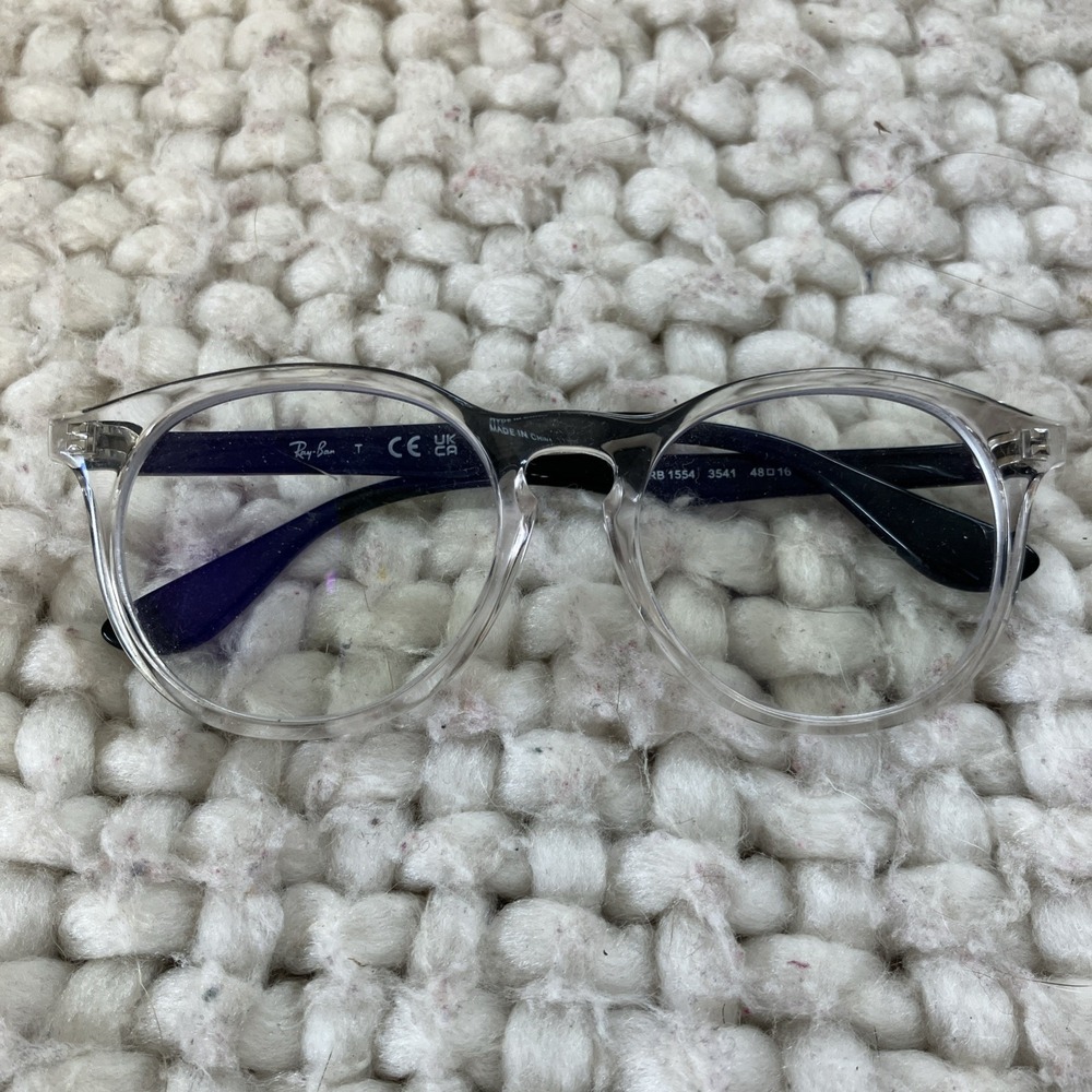 Ray-Ban Kids Eyeglasses Frames RB1554 3541 Transparent Clear Round 48-16-130